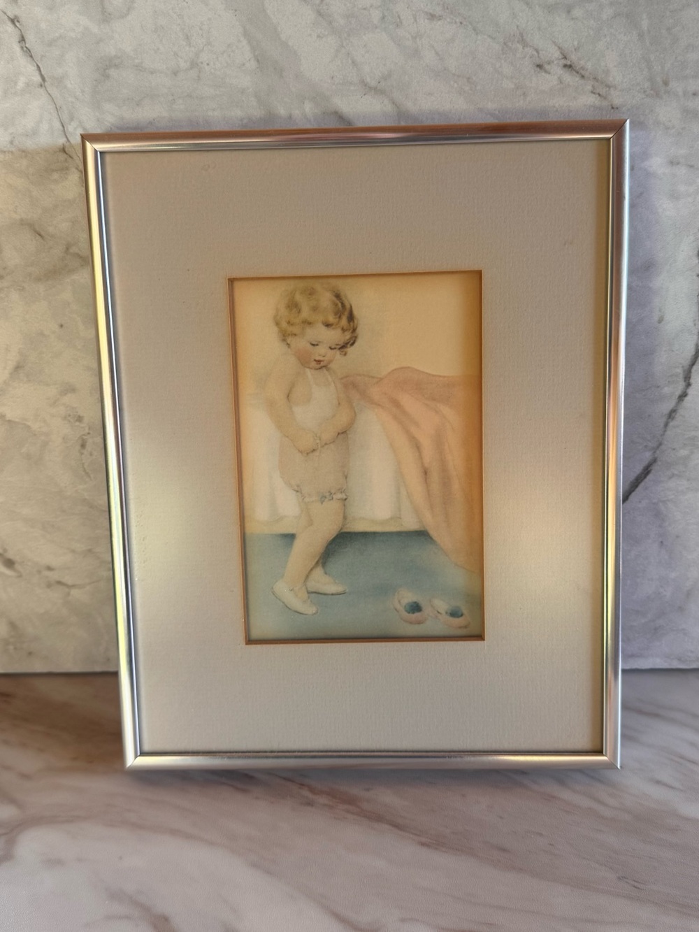 VTG 1985 Bessie Pease Gutmann ‘Just a Little Bit Independent’ Framed Lithograph